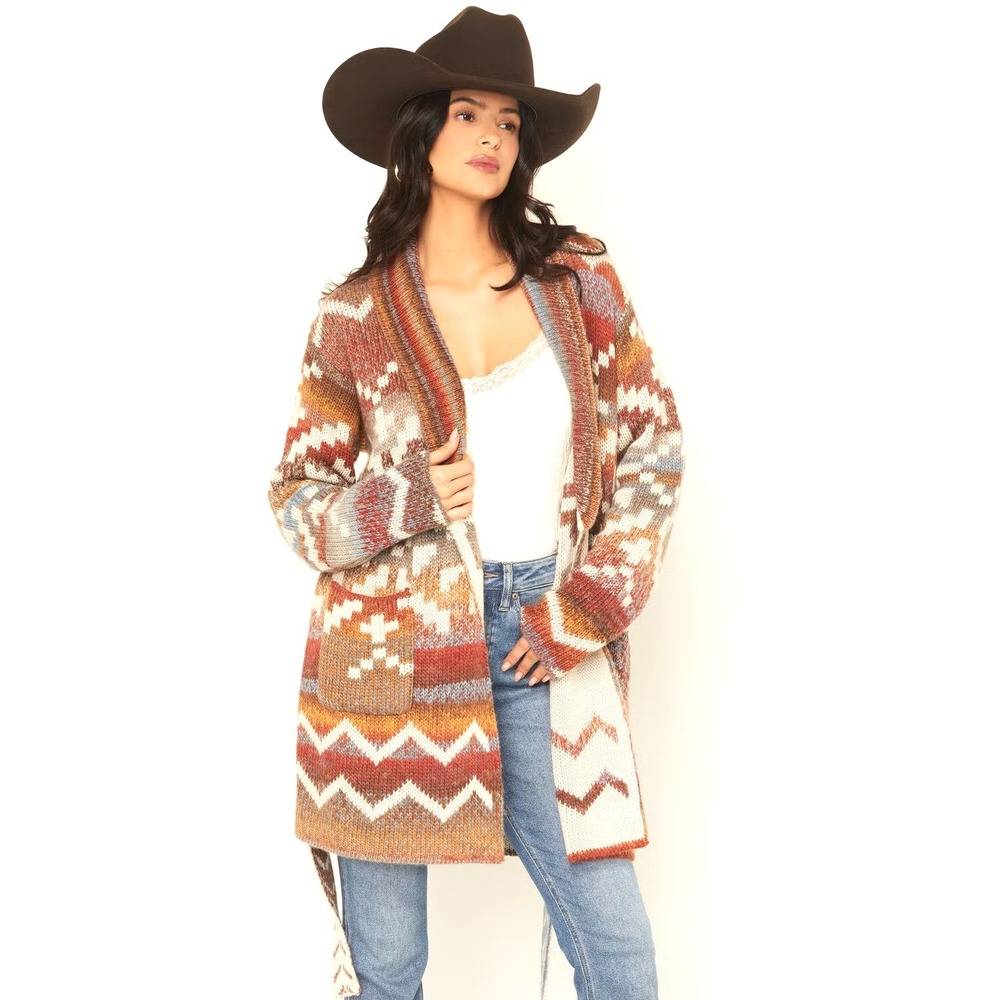 NEW Idyllwind Women's Myhr Southwestern Cardigan Sweater XXL Wool Cowgirl Duster